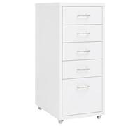 Cervaline Classeur Mobile Blanc 28x41x69 cm Métal,Meubles,Armoires & Meubles de Rangement,Classeur à tiroirs,11.3 kg-335913