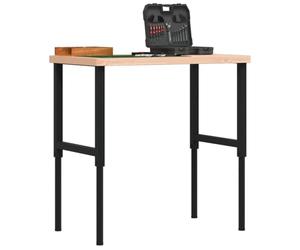 Cervaline Établi 100x60x(73-99,5) cm Bois Massif de hêtre rectangulaire,Quincaillerie,Accessoires de quincaillerie,Organisation & Rangement d'outils,Établis,24.32 kg-3309683