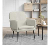 Cervaline Fauteuil Crème 62x79x79 cm Velours,Meubles,Fauteuils et chaises,Fauteuils,8.8 kg-351412