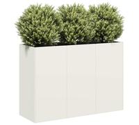Cervaline Jardinière Blanc 120x40x80 cm Acier laminé à Froid,Maison & Jardin,Pelouses & Jardins,Jardinage,Pots & Cache-Pots,17.5 kg-860718