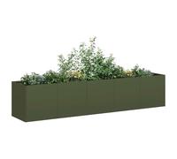 Cervaline Jardinière Vert Olive 200x40x40 cm Acier laminé à Froid,Maison & Jardin,Pelouses & Jardins,Jardinage,Pots & Cache-Pots,13.05 kg-860685