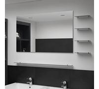 Cervaline Miroir Mural avec 5 étagères Argenté 100 x 60 cm,Maison & Jardin,Décorations,Miroirs,9.1 kg-249446