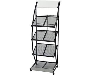 Cervaline Porte-Revue 47 x 40 x 134 cm Noir et Blanc A4,Meubles,Armoires & Meubles de Rangement,Porte-revues,6.6 kg-30099