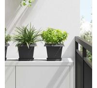 Cervaline Pot de Fleurs Carré 6 pcs Noir 20 x 20 x 16 cm Plastique,Maison & Jardin,Pelouses & Jardins,Jardinage,Pots & Cache-Pots,1.1 kg-42020335
