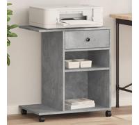 Cervaline Support d'imprimante avec roulettes Gris béton 60x40x68,5 cm,Appareils électroniques,Accessoires pour imprimantes, copieurs et télécopieurs,Supports pour imprimante,19.42 kg-840642