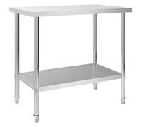 Cervaline Table de Travail de Cuisine 100x60x85 cm Acier Inoxydable,Entreprise & Industrie,Restauration,14.2 kg-51188