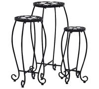 Cervaline Tables mosaïque 3 pcs Noir et Blanc Céramique,Maison & Jardin,Pelouses & Jardins,Jardinage,Supports pour Plantes,11.1 kg-46703