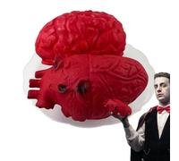 Cerveau , accessoire de cœur humain réaliste, cœur de cerveau sur une assiette design organe effrayant - de cœur de simulation, accessoire effrayant, faux Halloween