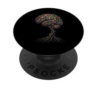 Cerveau Arbre Abstrait Anatomie Nature Art PopSockets PopGrip Adhésif