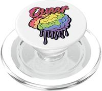 Cerveau Arc-en-Ciel Queer - Cadeau Amusant LGBTQ Pride PopSockets PopGrip pour MagSafe