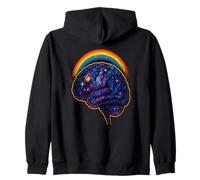 Cerveau cosmique arc-en-ciel - Espace Esprit Neurodivergent Art Sweat à Capuche