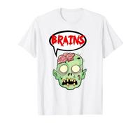 Cerveau de Zombie T-Shirt Graphique avec Valeur, Homme, Blanc, M