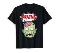 Cerveau de Zombie T-Shirt Graphique avec Valeur, Homme, Noir, S