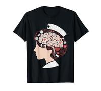 Cerveau D'infirmière Infirmière Qui Pense Trop Humour Soins T-Shirt