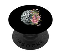 Cerveau Floral Fleurs de Printemps Vintage Cottagecore Esthétique PopSockets PopGrip Adhésif