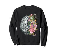 Cerveau Floral Fleurs de Printemps Vintage Cottagecore Esthétique Sweatshirt