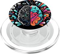 Cerveau Gauche Droit Science Et Art Neurosciences Neurologue PopSockets PopGrip pour MagSafe