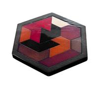 Cerveau hexagonal : en bois de forme géométrique, jeu éducatif, blocs de développement des compétences cognitives | Activité d'apprentissage amusante pour les garçons, les filles,