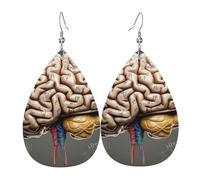 Cerveau Humain Boucles D'Oreilles En Cuir Double Face Boucle D'Oreille Légères Pendantes D'Oreille Pour Quotidien Femme