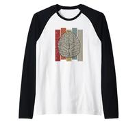 Cerveau rétro Vintage Intelligence Humaine mentale Manche Raglan
