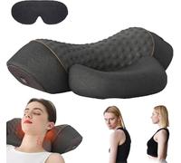 Cervicalm Spinea, Masseur Cervical 3 en 1 avec chauffage, vibration, traction,Soulager Les Douleurs Des Tissus Profonds,Intensité réglable, pour Maison et Bureau (Noir)