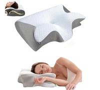 cervimed Oreiller Médical Ergonomique Oreiller Ergonomique Cervical 2 en 1 en Mousse à Mémoire de Forme - Orthopédique pour Dormir sur Le Dos et sur Le Côté