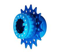 Cervus Kit de Conversion pour Cassette de vélo (Roue Libre/pignon Fixe), Compatible Shimano, 16 Dents (Bleu)