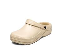 CERYTHRINA Sabot Fourrure Homme Femme - Sabots d’Hiver Chauds Imperméables EVA, Doublure Fausse Fourrure, Antidérapants, Confortables pour Intérieur & Extérieur, Chaussures de Jardin Hiver Beige41