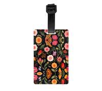 Ces belles fleurs étiquettes de bagages de voyage avec étiquettes d'identification de voyage avec sac, sac à dos - Couleurs vives faciles à identifier