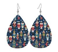 Ces boucles d'oreilles en cuir en forme de goutte pour femme Casse-noisette sont tendance et lumineuses et de couleurs vives, ne se décolorent pas facilement, taille unique