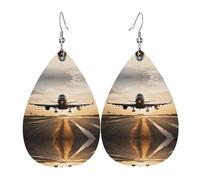 Ces boucles d'oreilles exquises en cuir en forme de goutte d'avion sont à la mode et légères, aux couleurs vives et vives, ne se décolorent pas facilement, taille unique