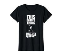 Ces Ciseaux de barbier Ont Rapidement augmenté T-Shirt Graphique avec Valeur, Femme, Noir, S