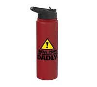 Ces jeux de mots sont armés et papas Stainless Steel Insulated Water Bottle