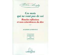 Ces mots qui ne vont pas de soi, tome 1