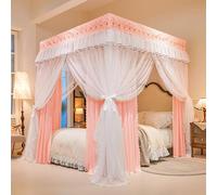 Ces Rideaux de lit à baldaquin, moustiquaires avec Ouvertures sur Trois côtés, sont compatibles avec Les Lits Doubles et Queen Size.