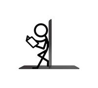 Ces serre-livres en métal en forme de humain sont mignons pour les étagères, les armoires, les bureaux, ce qui en fait un accessoire idéal pour les bibliothèques. (Noir, 17,5 cm)