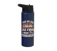 Ces tatouages étaient un humour permanent Stainless Steel Insulated Water Bottle