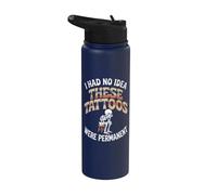 Ces tatouages étaient un humour permanent Stainless Steel Insulated Water Bottle
