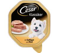 Cesar Aliments humides Classiques Sélection avec Volaille et Bœuf 150g