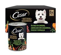 Cesar Natural Goodness Nourriture Humide pour Chiens Adultes avec Agneau, Carottes, Pommes de Terre et épinards (Lot de 6 boîtes x 400 g)