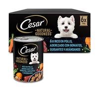 Cesar Natural Goodness Nourriture Humide pour Chiens Adultes avec Poulet (Lot de 6 boîtes x 400 g)