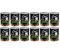 Cesar Natural Goodness - Nourriture humide pour chiens adultes - Riche en viande d'agneau - Décorée de carottes, pommes de terre et épinards - Boîte de 12 x 400 g