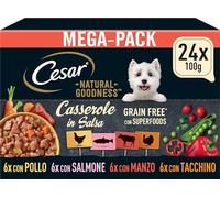 Cesar Natural Goodness Premium Nourriture Humide pour Chien dans Un Bol 4 variétés en Sauce en terrine 24 x 100 g