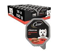 Cesar Nourriture Humide pour Chien, saveur de bœuf en pâté (Lot de 14 x 150 g)