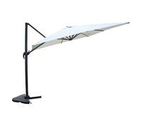 Cesare parasol ecru déporté rectangle 3 x 4 m rotatif à 360