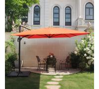 Cesare ensemble parasol terracotta 3x4m et 4 dalles à lester