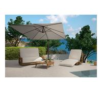 CONCEPT USINE | Parasol Déporté Rectangulaire Inclinable 3x4 m Cesare Gris Rotatif 360° | Manivelle Anti-Retour | jardin & Terrasse | Armature Alu Baleines & Pieds Acier | 100% Polyester | Imperméable
