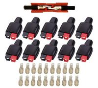 CESFONJER 10 paires (10 Noir + 10 Rouge) 45 Amp + 20 Plaqué argent contacts en cuivre pour Anderson Powerpole Quick Disconnect Power Bornes Connecteurs