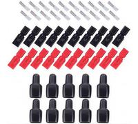 CESFONJER 10 paires (10 Noir et 10 pcs Rouge) 30 Amp + 20 Plaqué argent contacts en cuivre pour Anderson Quick Disconnect Power Bornes Connecteurs