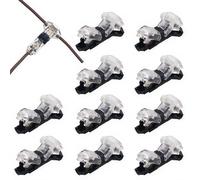 CESFONJER 10 pièces Connecteur en T 1 broches pour fil electrique 20/22 AWG Voiture Étanche Connecteur Électrique - sans soudure en fils câble Voiture LED éclairage connecteur etanche Cosses et kits